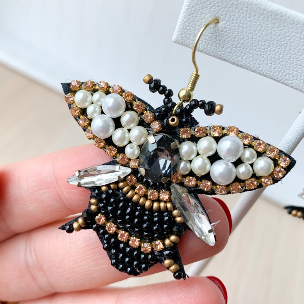 Bee Beaded Earrings